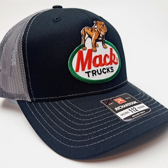 MACK Trucks Bulldog Patch Richardson 112 American Embroidery Trucks Hat Cap Gear